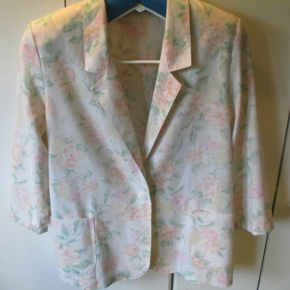 Distinctly Different Jackets & Coats Pastel Floral Blazer Poshmark